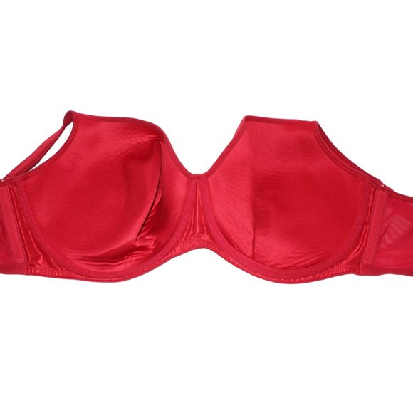 Cacique 44H Red Rhinestone Embellishment Full Coverage, Underwire Padded Cup Bra - Picture 3 of 8